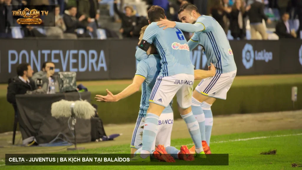 Các cầu thủ RC Celta trên sân