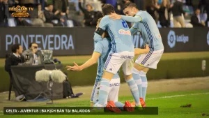 Các cầu thủ RC Celta trên sân