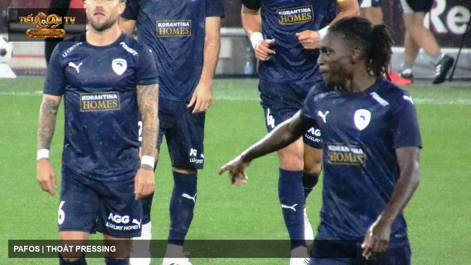 Pafos FC trong một trận đấu vòng loại châu Âu